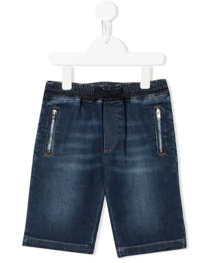 Dolce & Gabbana Kids ドローコード入りデニムショーツ - サムネイル1