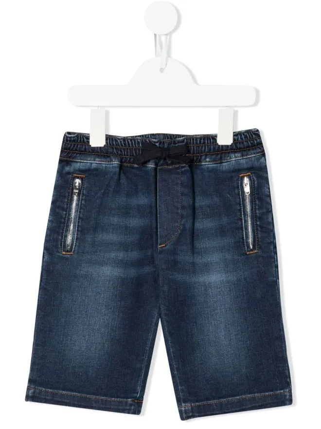 Dolce & Gabbana Kids Dolce & Gabbana Kids ドローコード入りデニムショーツの商品画像