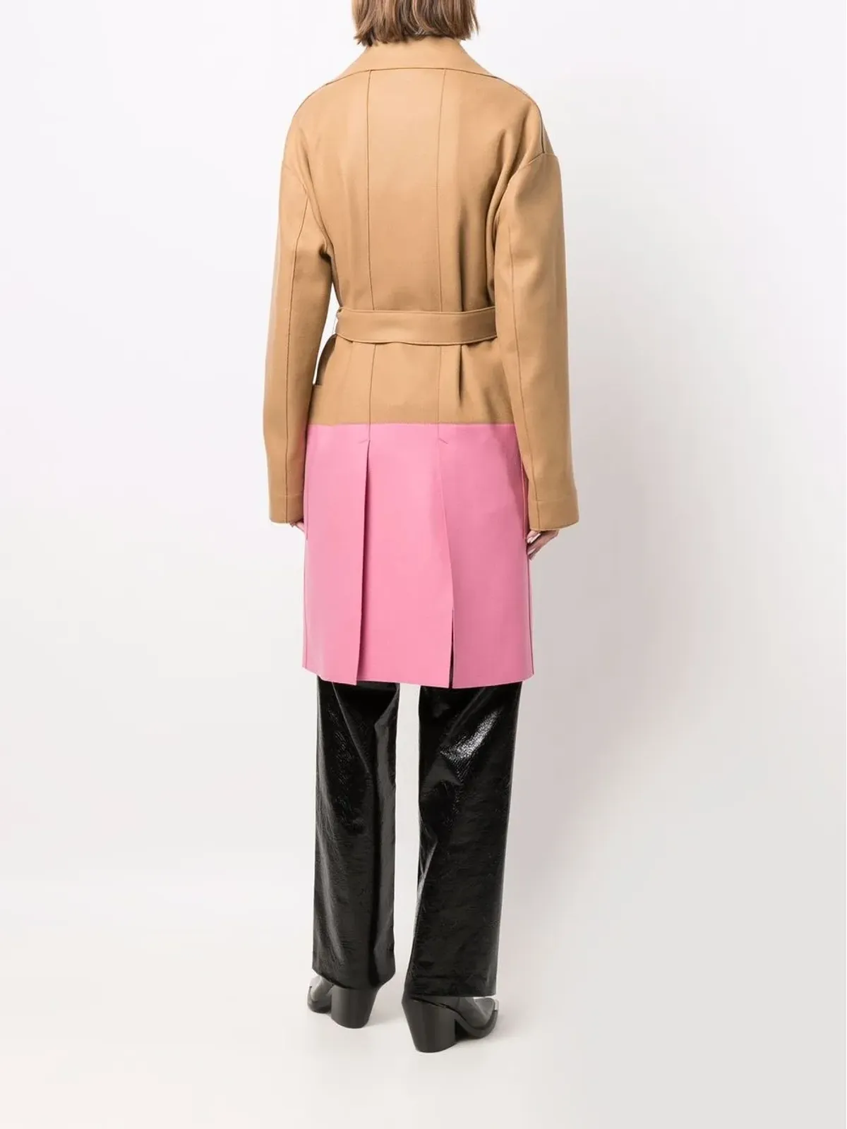 DSQUARED2 ツートーンタイファスニングコート - 画像4