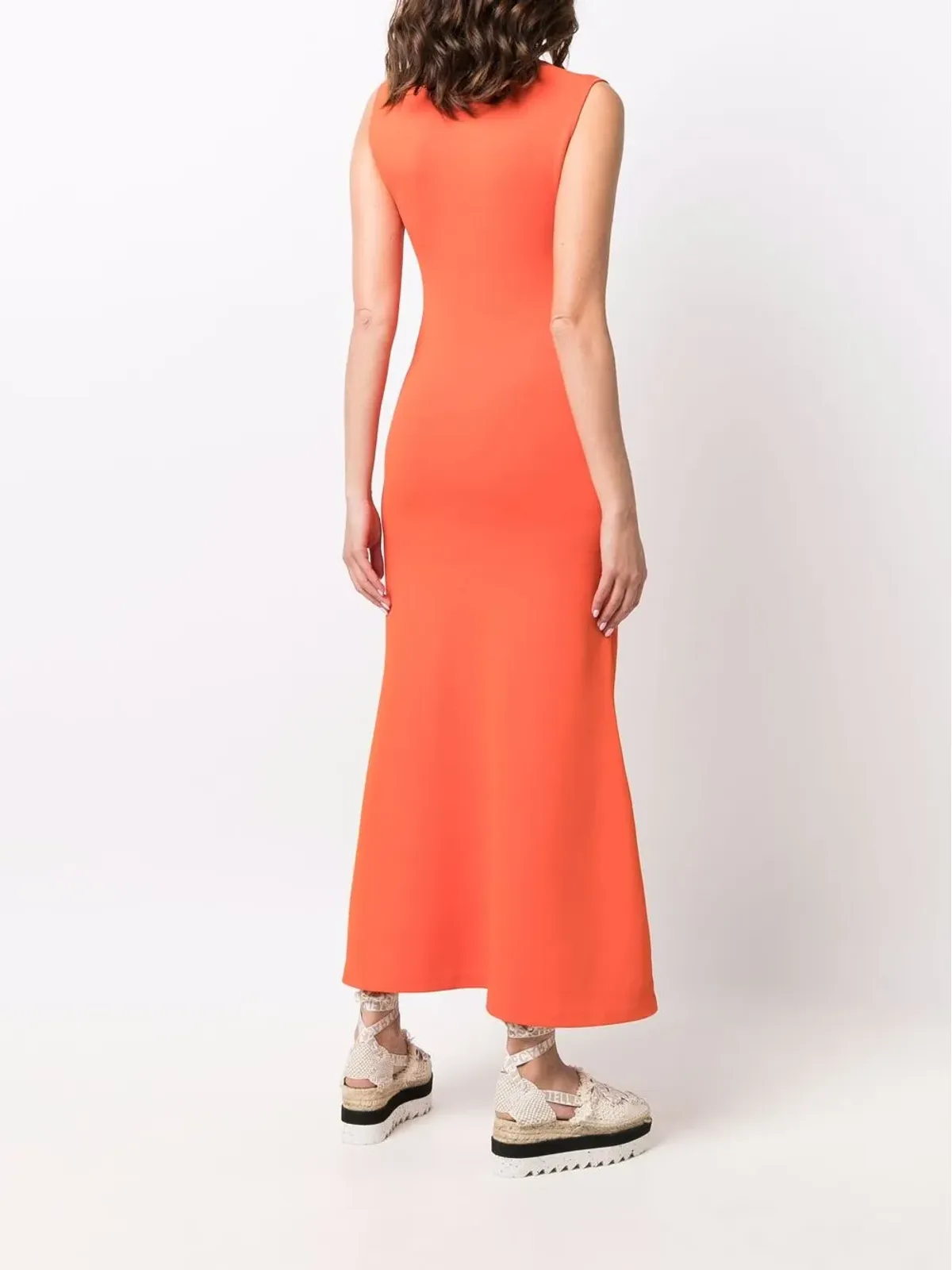 Stella McCartney スクエアネック ノースリーブ フレアドレス - 画像4