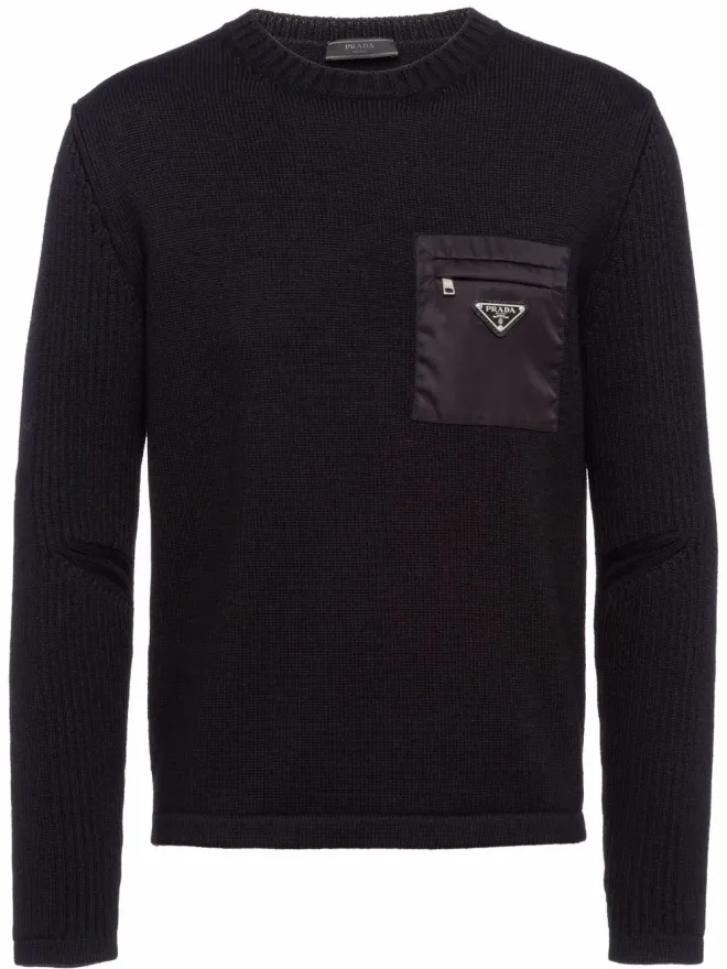 Prada Prada ポケットディテール ウール ジャンパー ブラックの商品画像