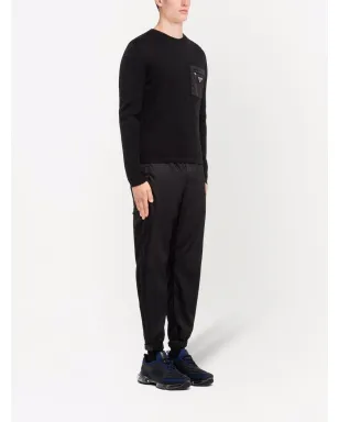 Prada ポケットディテール ウール ジャンパー ブラック - サムネイル3