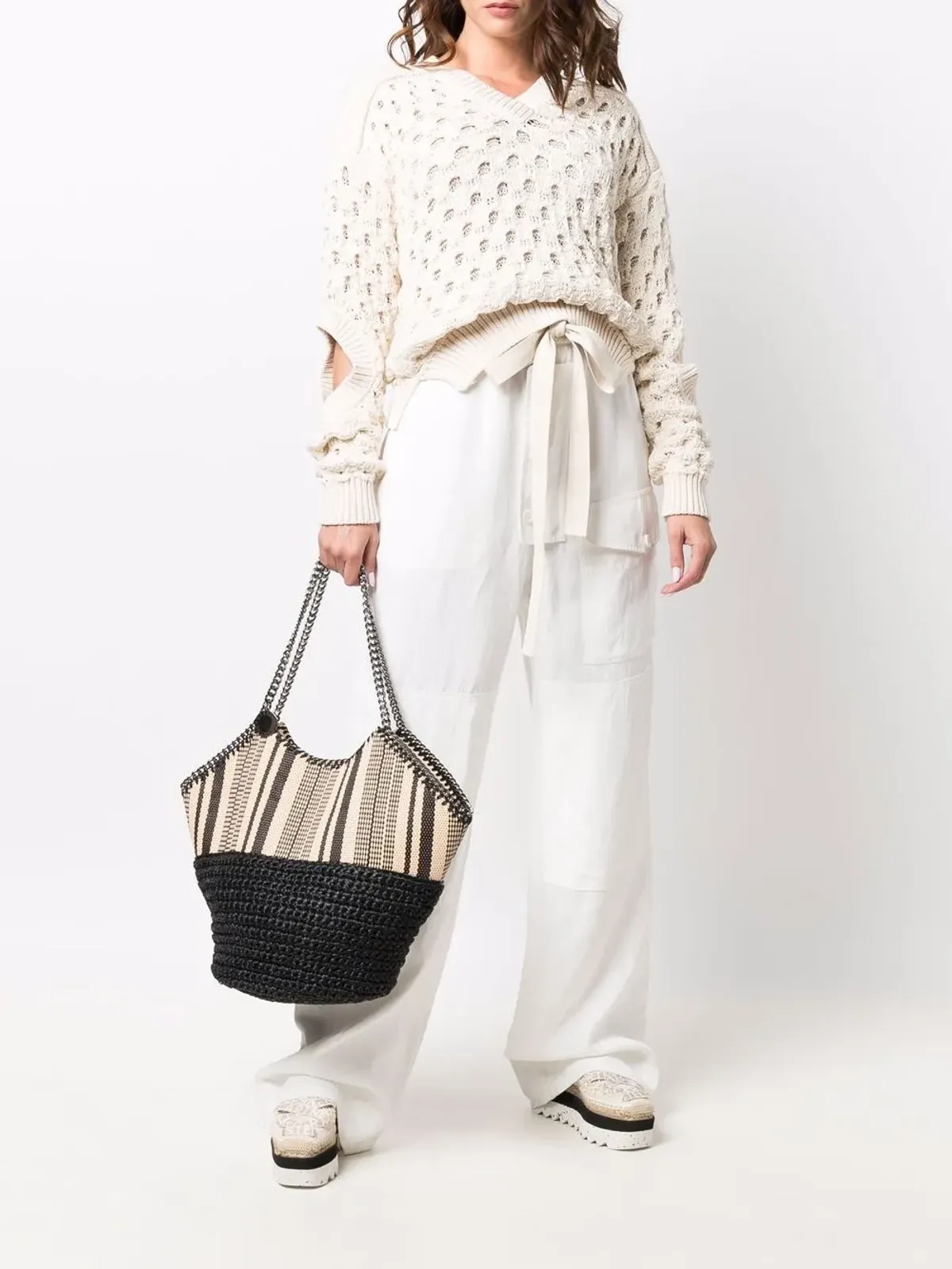 Stella McCartney フラップポケット付きストレートパンツ - White - 画像2