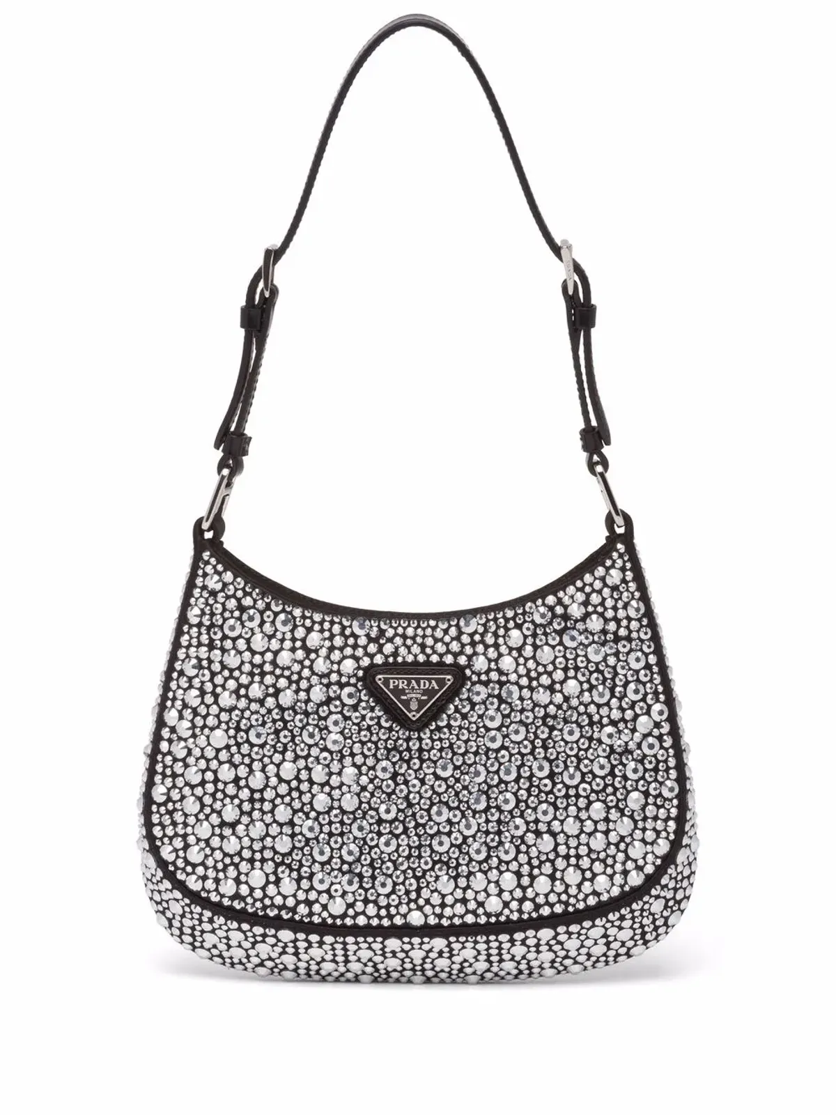 Prada クレオ クリスタル装飾ショルダーバッグ（メタリック） - 画像1