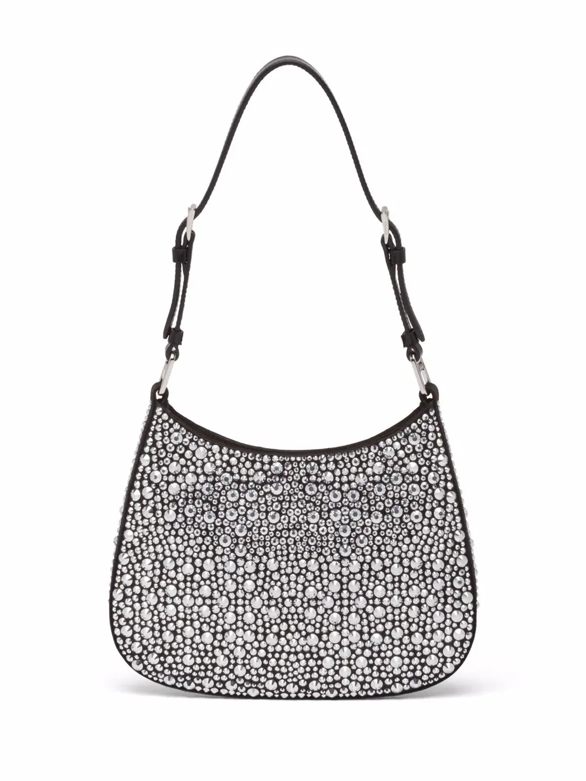 Prada クレオ クリスタル装飾ショルダーバッグ（メタリック） - 画像3