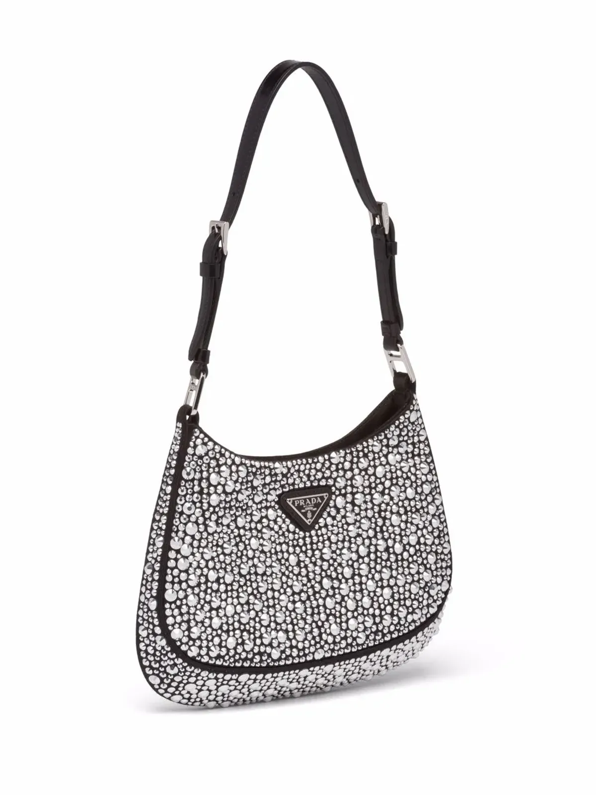 Prada クレオ クリスタル装飾ショルダーバッグ（メタリック） - 画像4