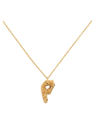 LOVENESS LEE P alphabet pendant necklace - Gold - サムネイル1