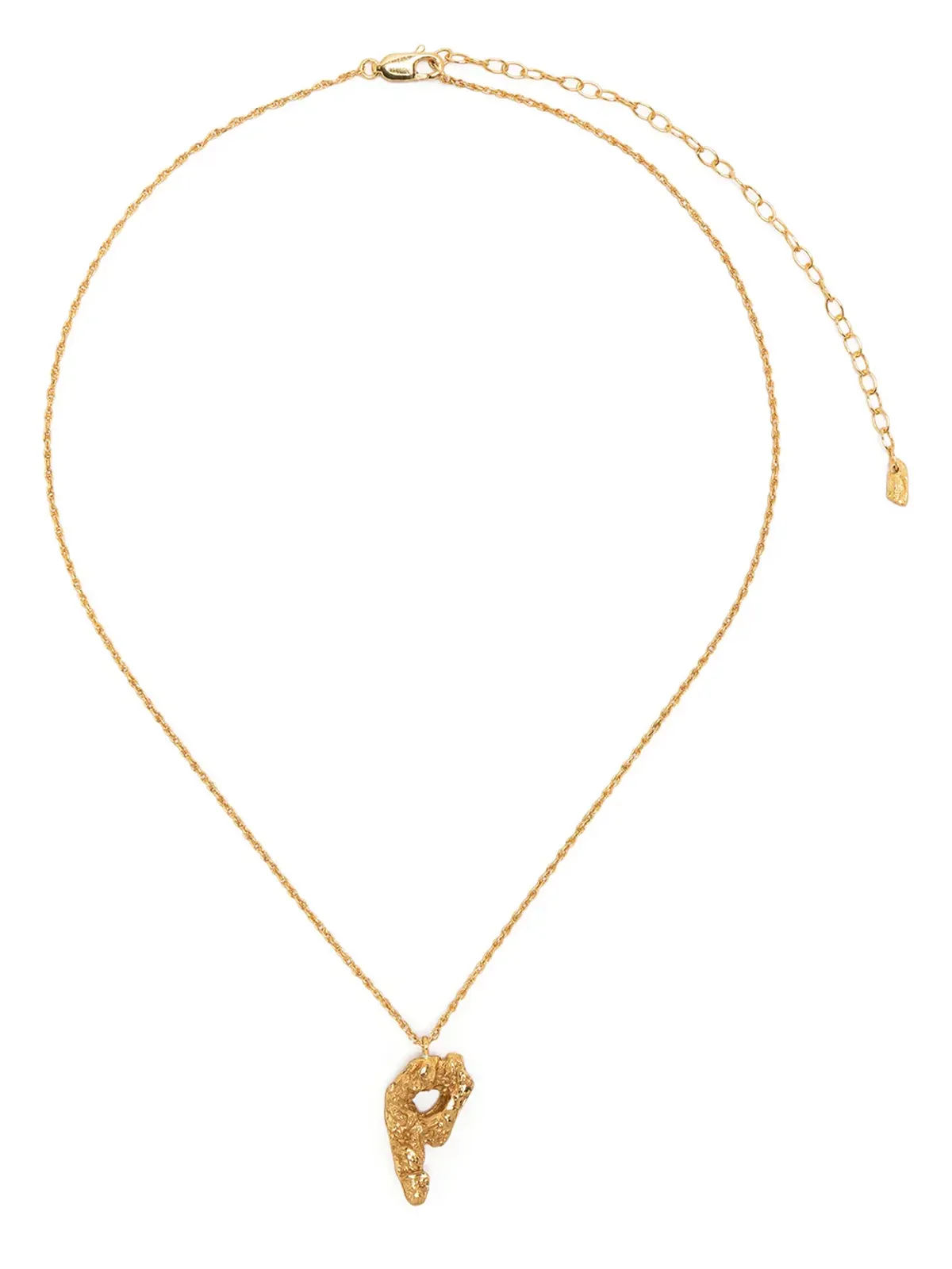 LOVENESS LEE P alphabet pendant necklace - Gold - 画像3