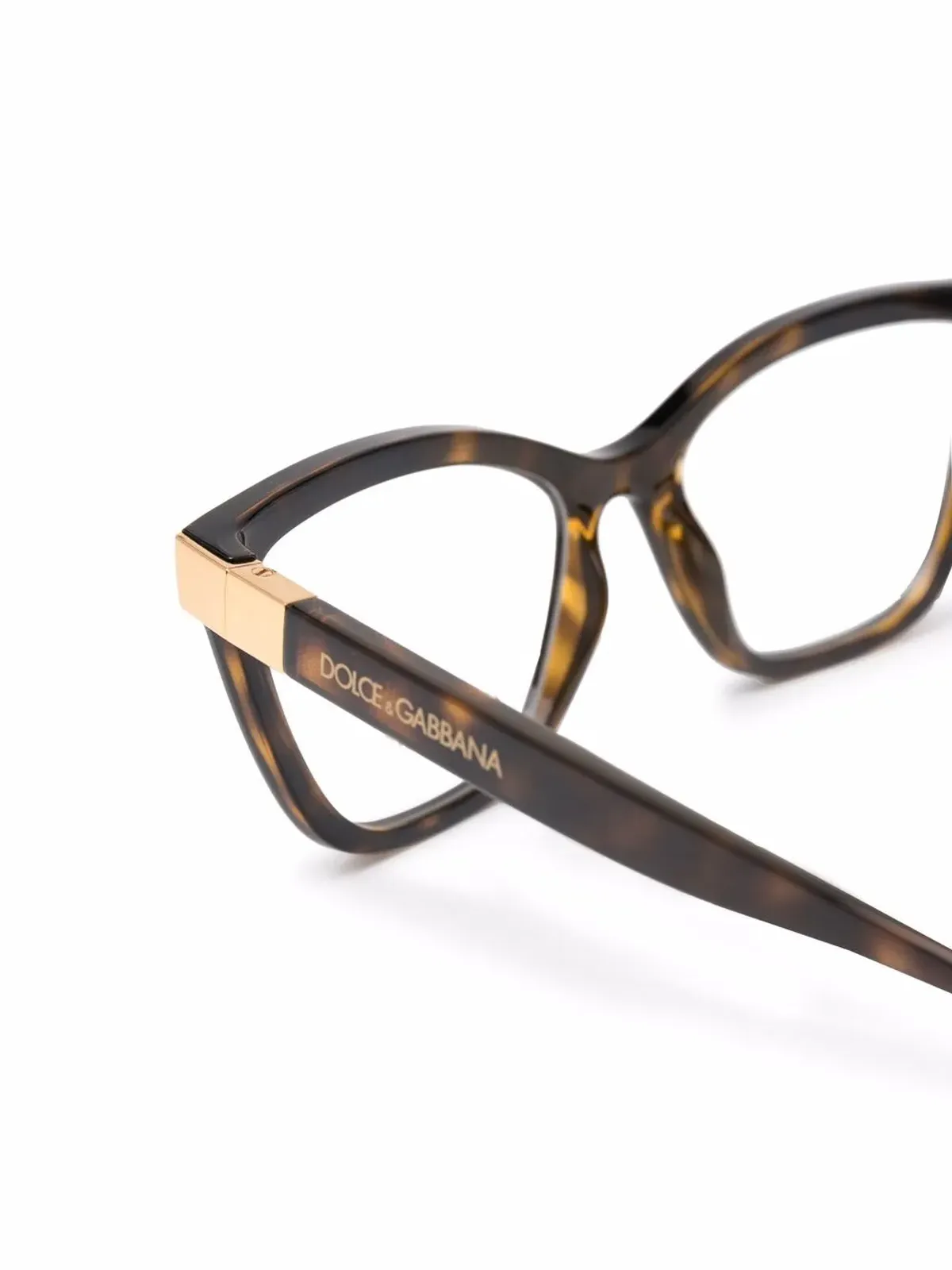 Dolce & Gabbana Eyewear べっ甲柄スクエアフレーム眼鏡 - 画像3