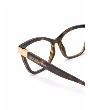 Dolce & Gabbana Eyewear べっ甲柄スクエアフレーム眼鏡 - サムネイル3