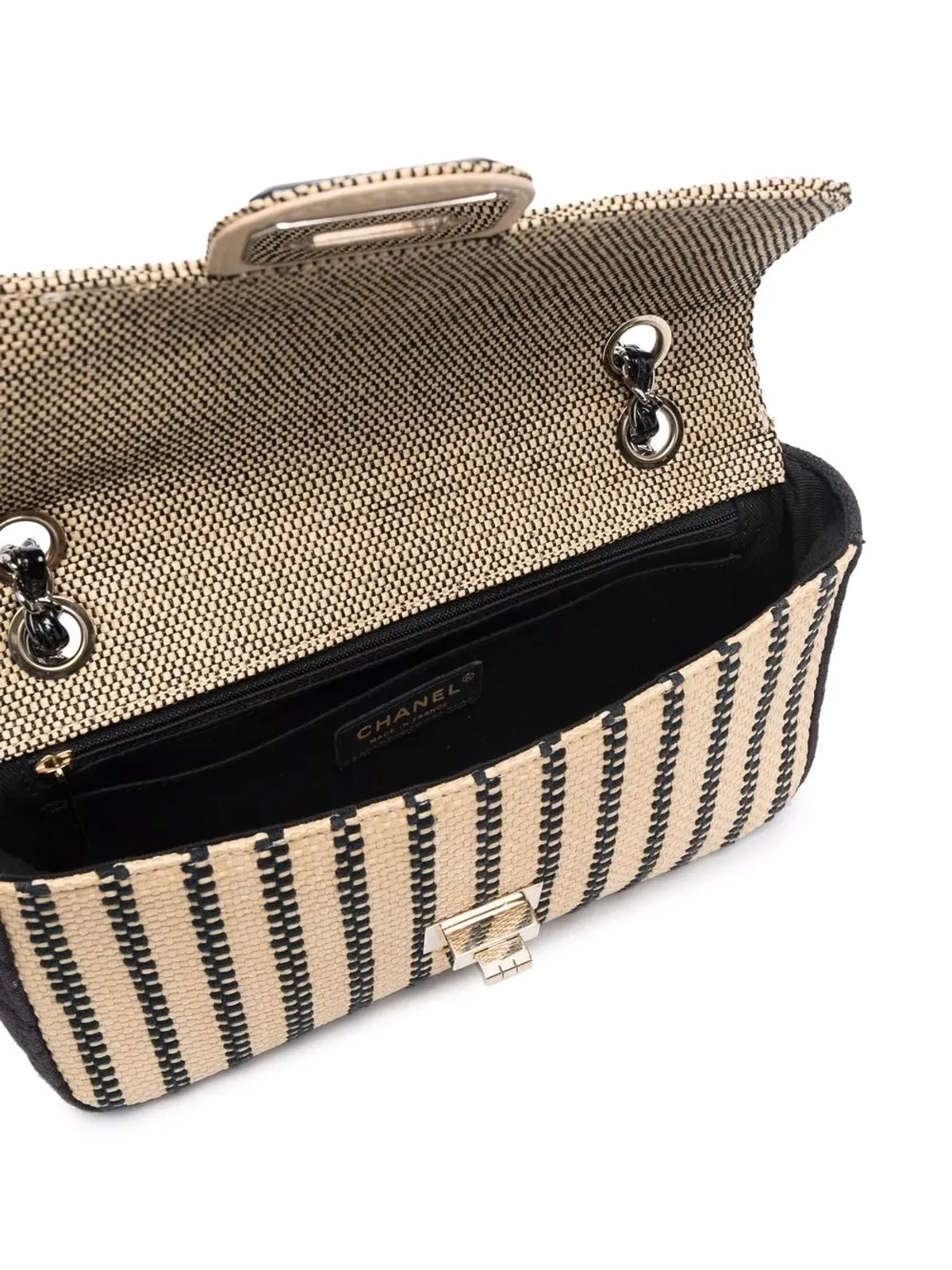 CHANEL ビンテージ ラフィアショルダーバッグ - 画像5