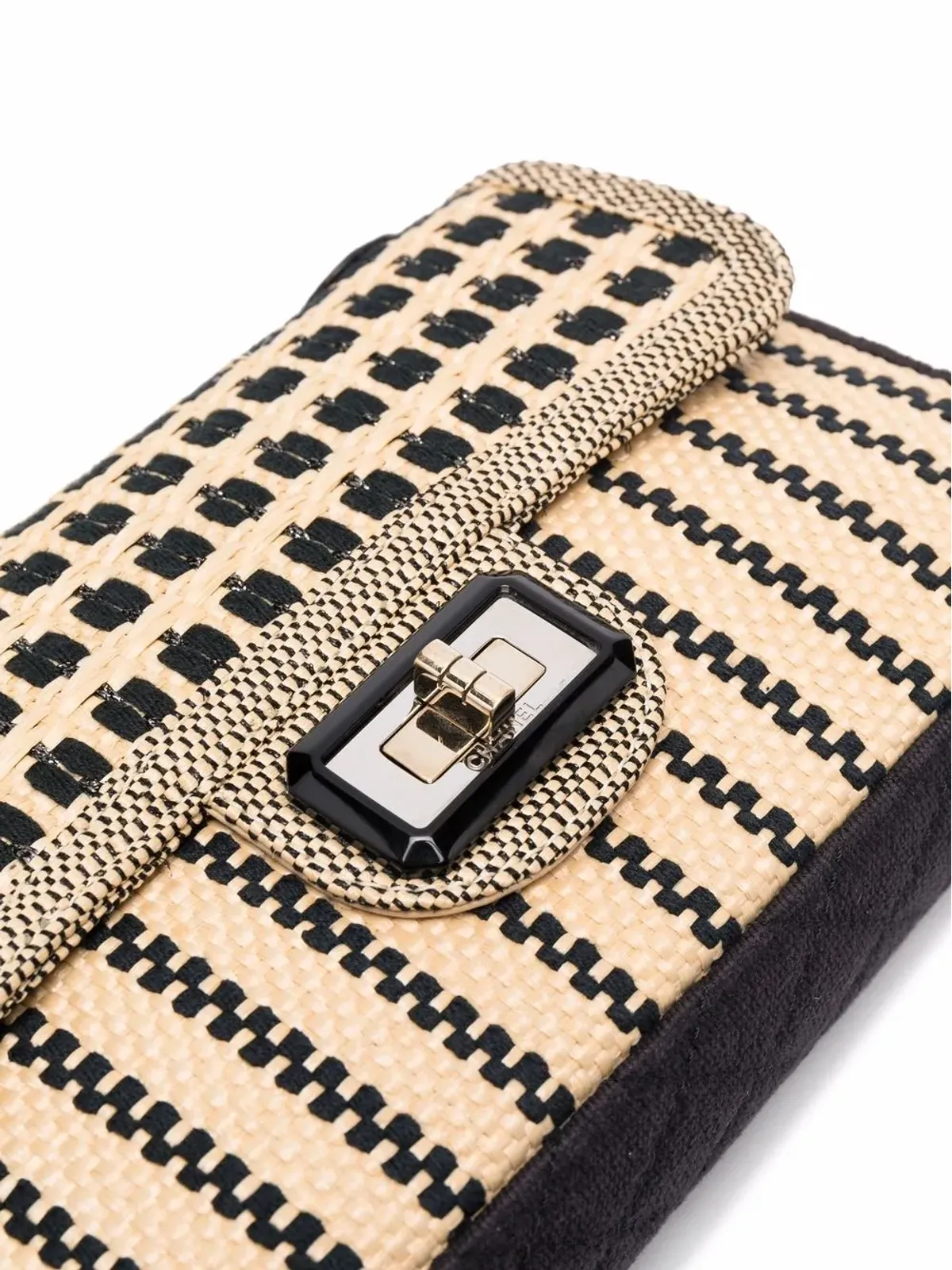 CHANEL ビンテージ ラフィアショルダーバッグ - 画像4