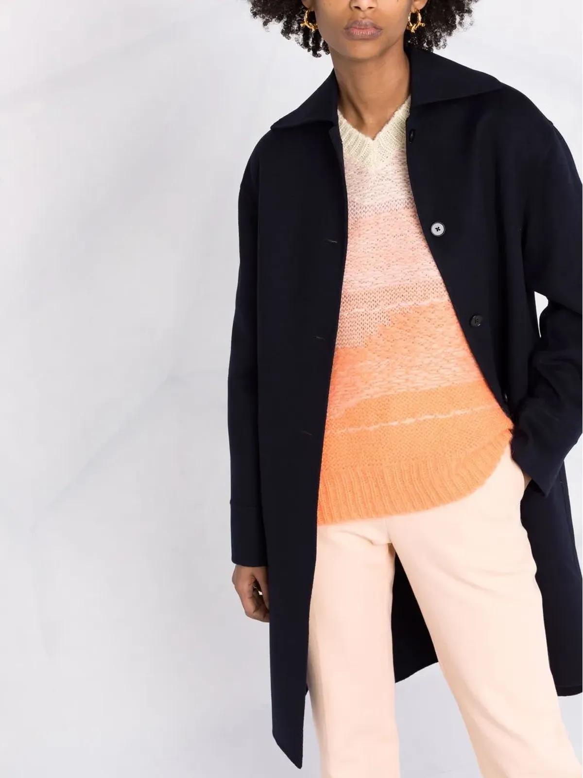 Jil Sander ボタンフロントコート - 画像5
