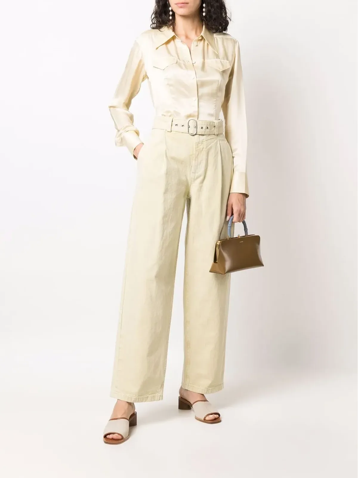 Jil Sander プリーツディテール ストレートパンツ - 画像2
