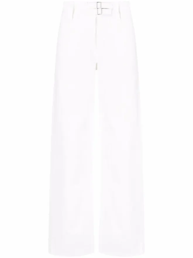 Jil Sander Jil Sander wide-leg denim jeans - Whiteの商品画像