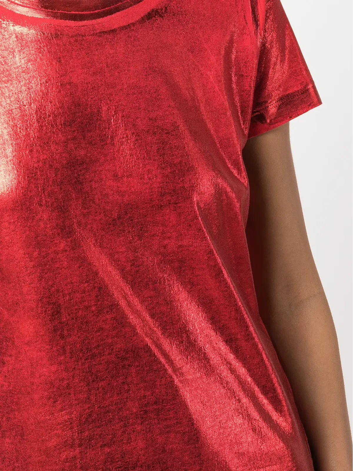 Madison.Maison メタリック ラミナ Tシャツ - レッド - 画像5