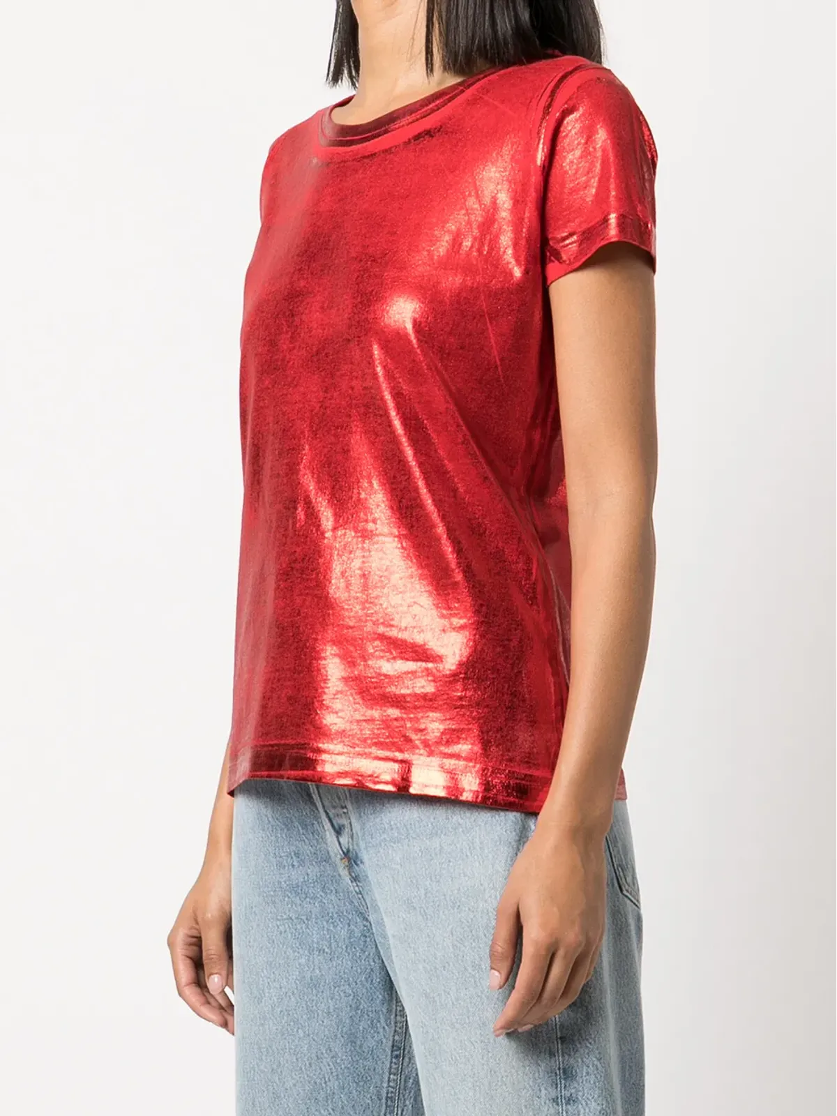 Madison.Maison メタリック ラミナ Tシャツ - レッド - 画像3