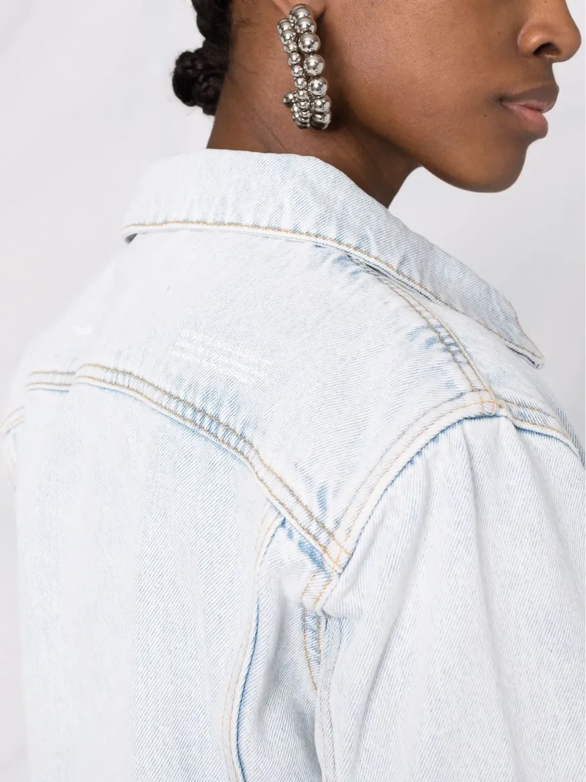 Off-White ライトウォッシュデニムジャケット ブルー - 画像3