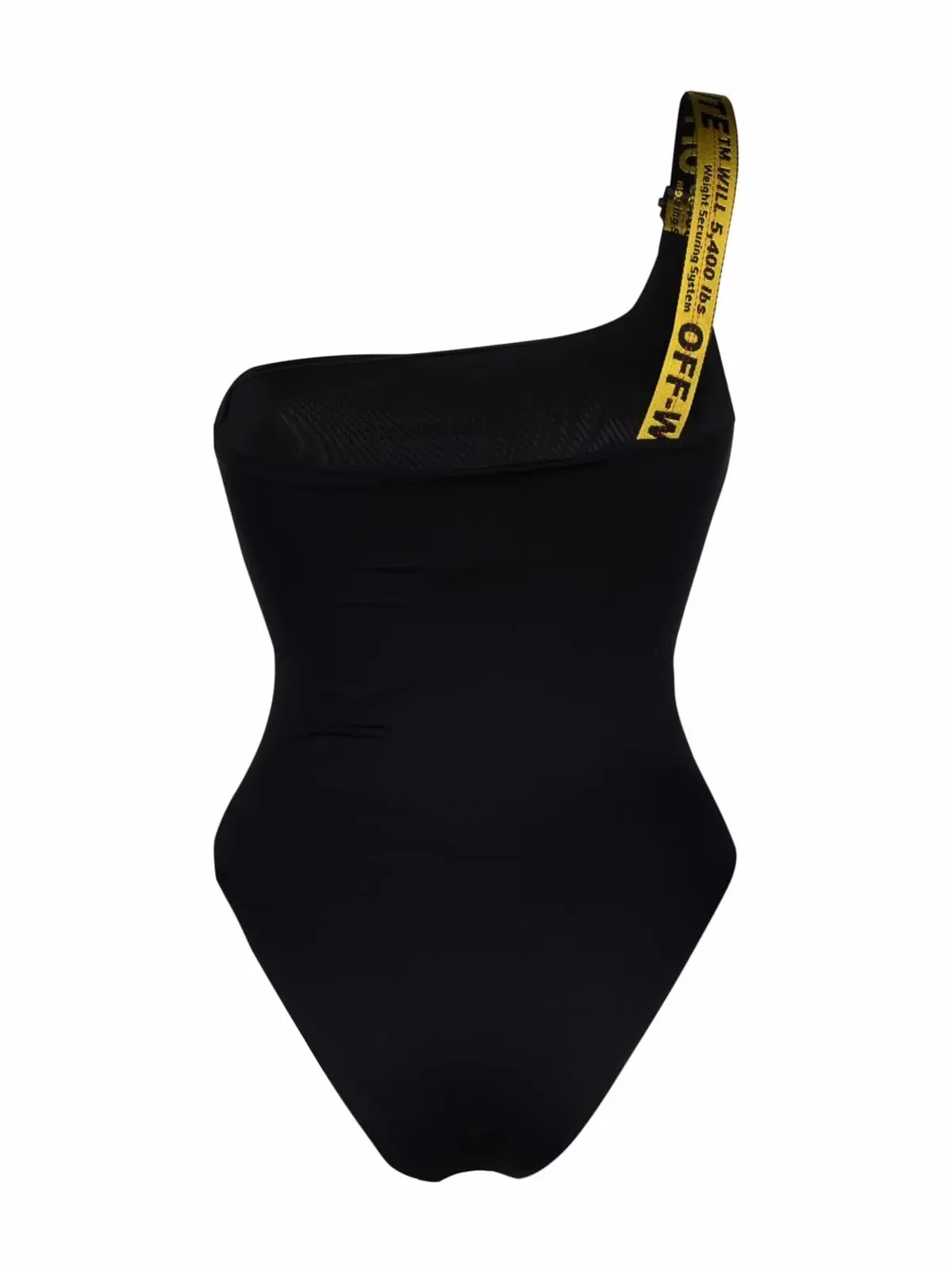 Off-White インダストリアルストラップ アシンメトリック ワンピース水着 - 画像2