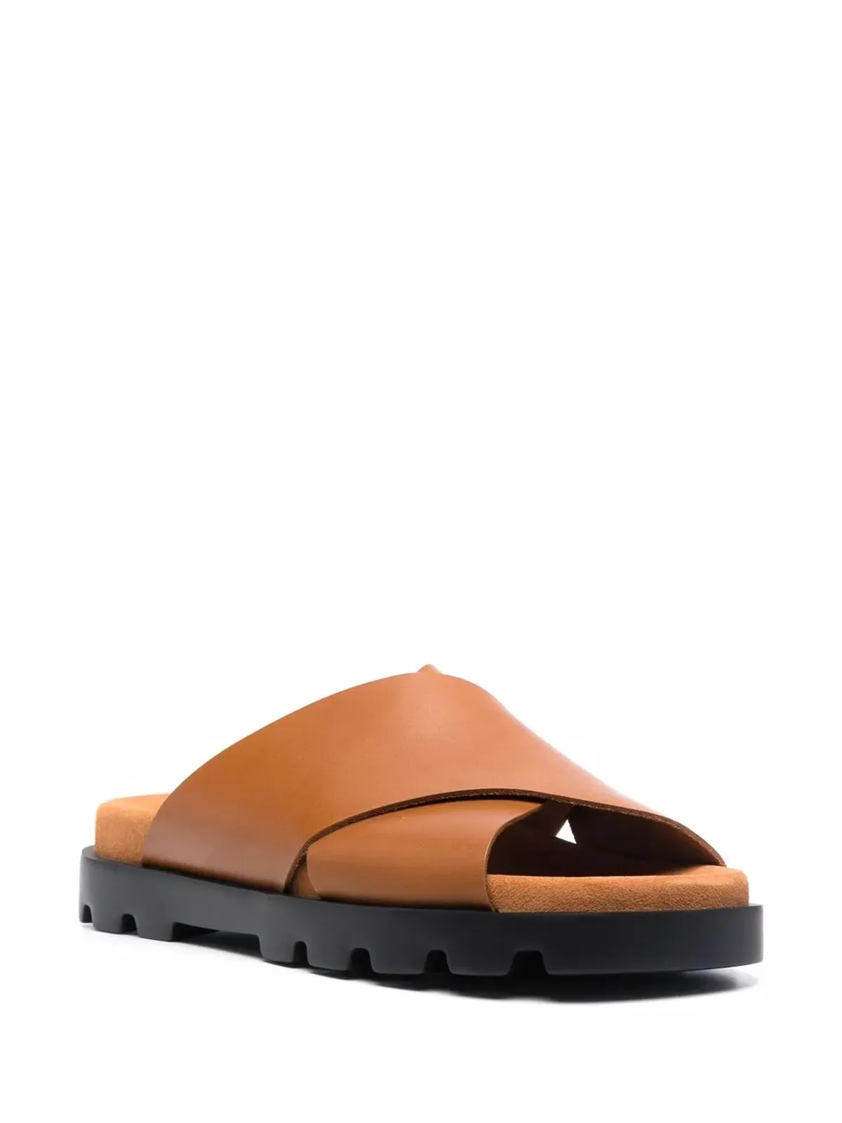 Camper Brutus クロスオーバーストラップ レザー サンダル - 画像2