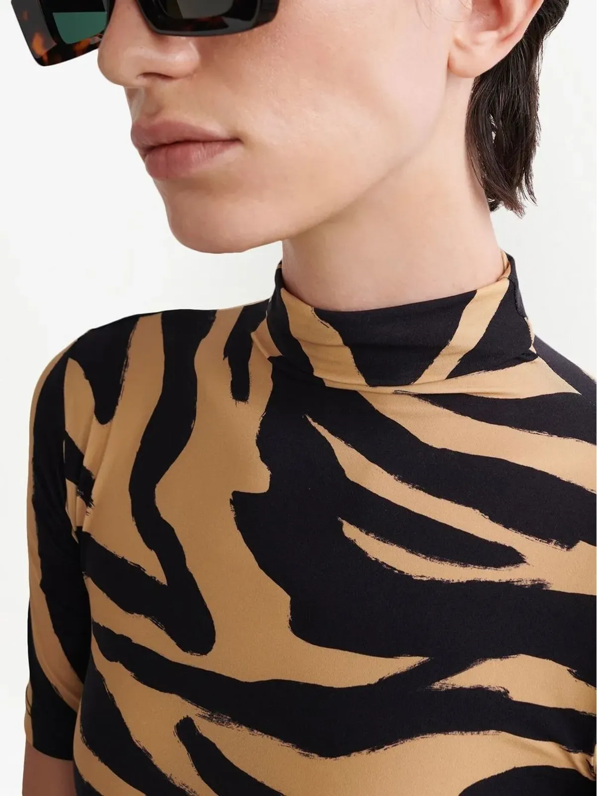 Off-White ゼブラプリント セカンドスキン・トップ - 画像5