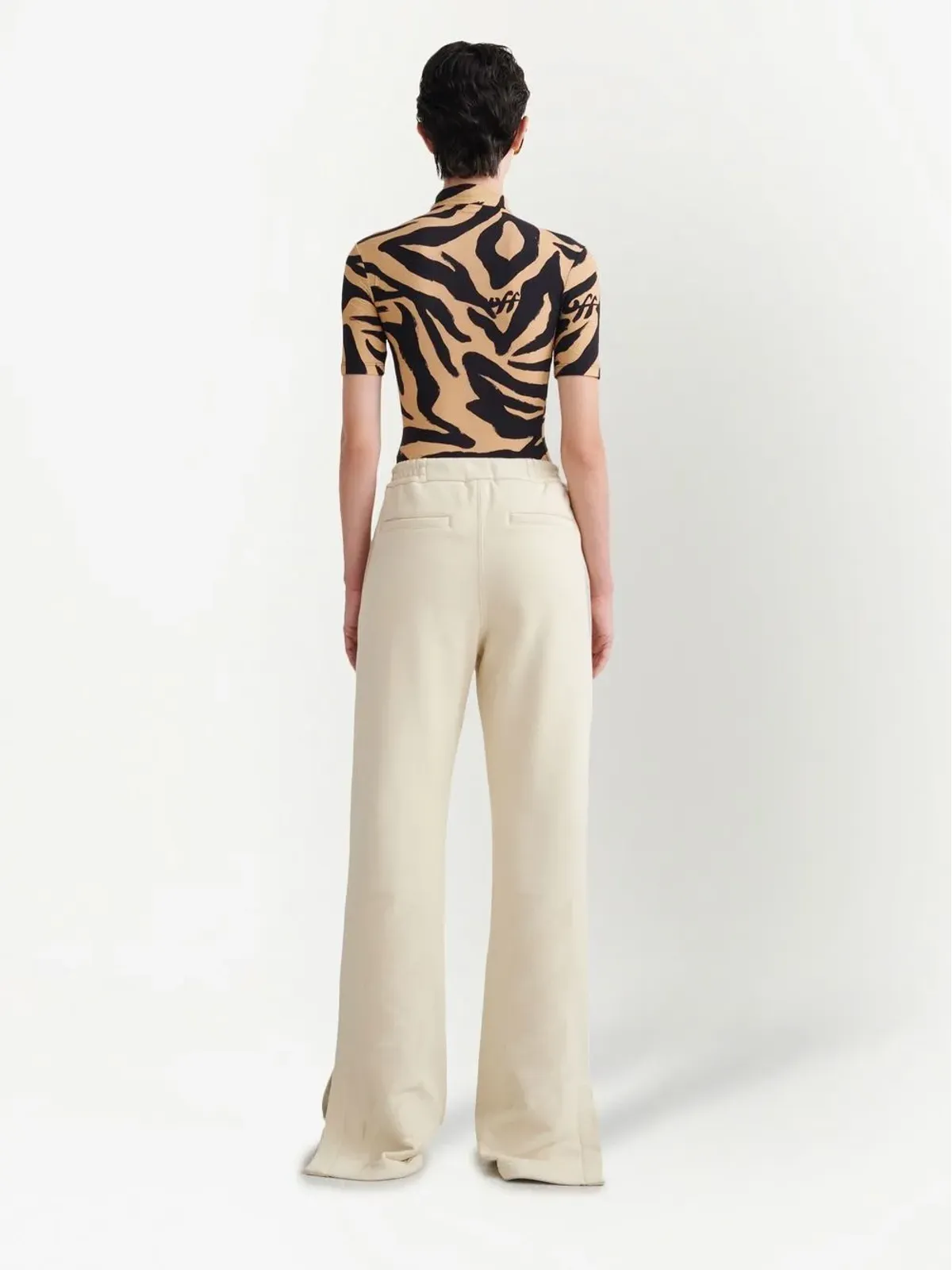 Off-White ゼブラプリント セカンドスキン・トップ - 画像4