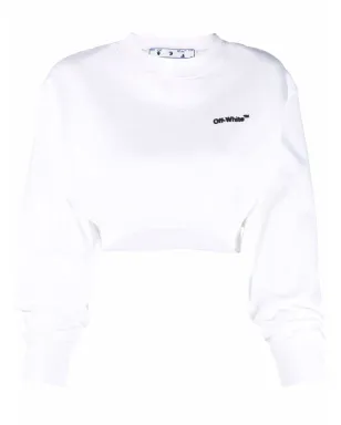 Off-White Helvetica cropped sweatshirt - サムネイル1