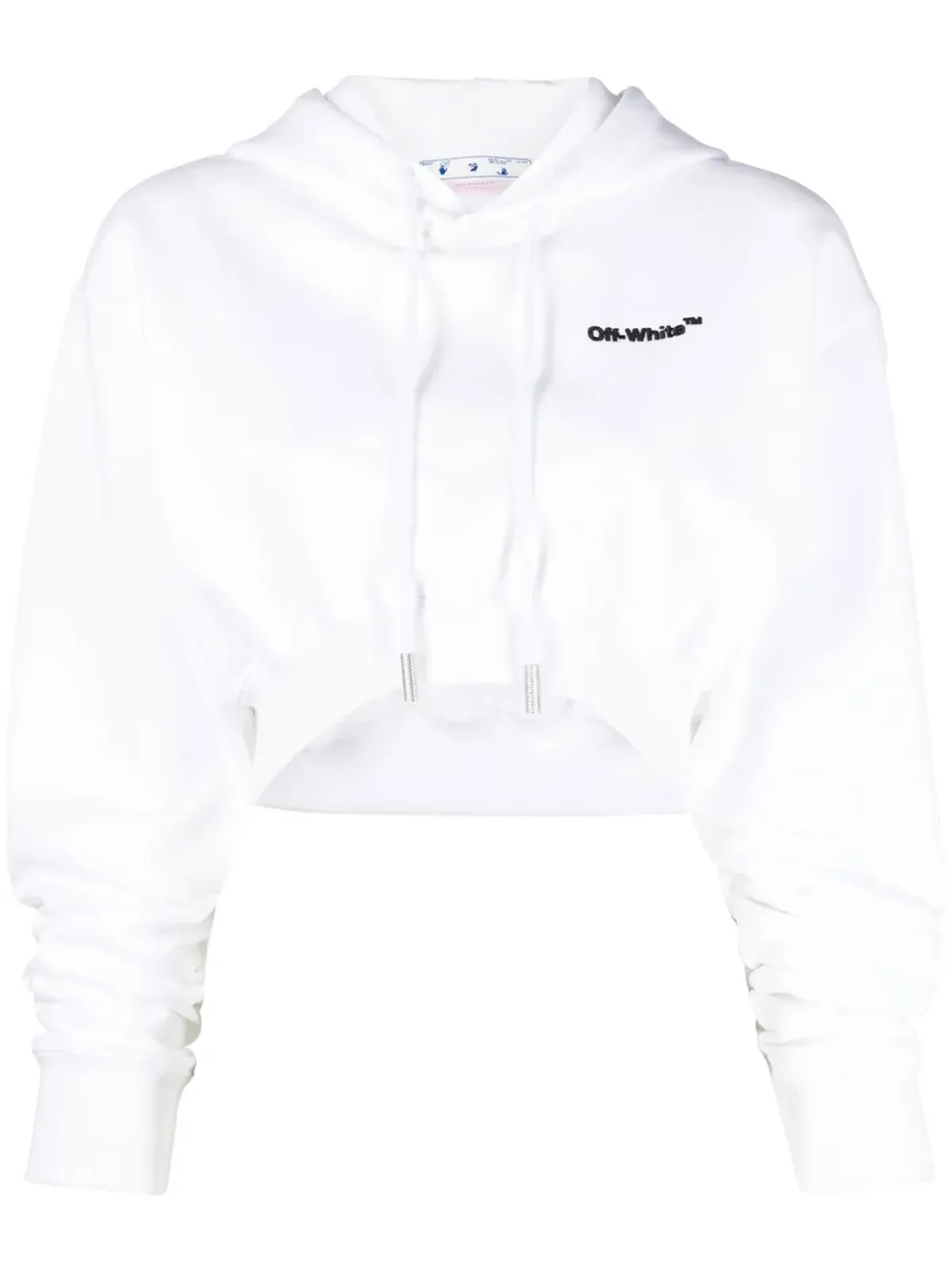 Off-White ヘルベチカ クロップド フーディ - 画像1