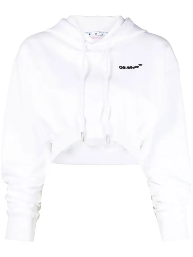 OFF-WHITE Off-White ヘルベチカ クロップド フーディの商品画像