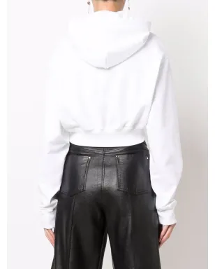 Off-White ヘルベチカ クロップド フーディ - サムネイル4