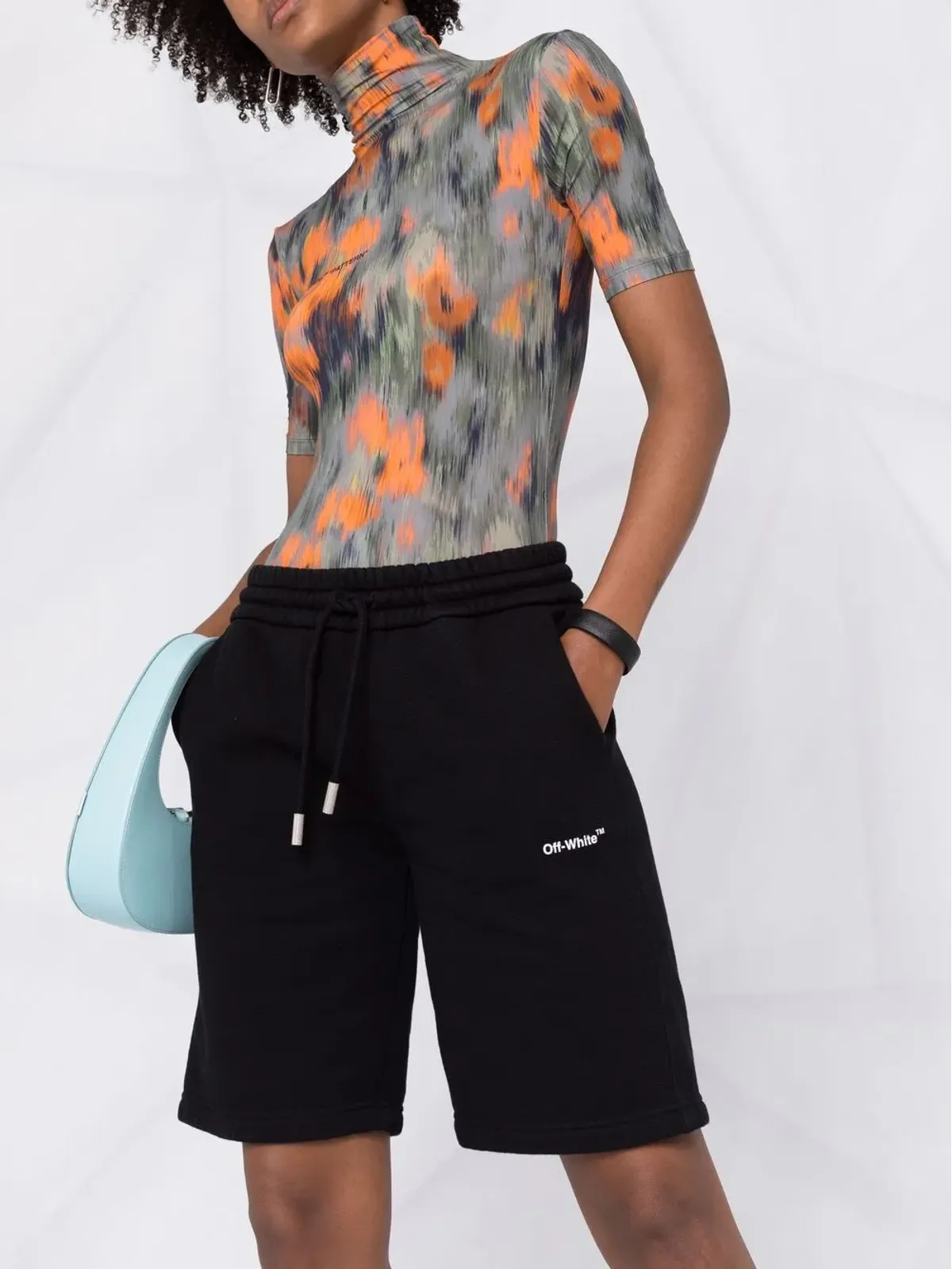Off-White ダイアグストライププリント トラックショーツ - 画像5