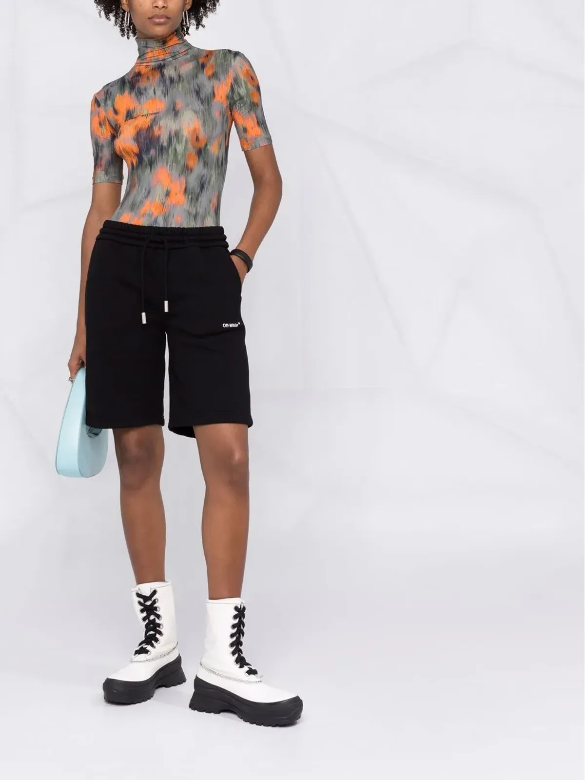 Off-White ダイアグストライププリント トラックショーツ - 画像2