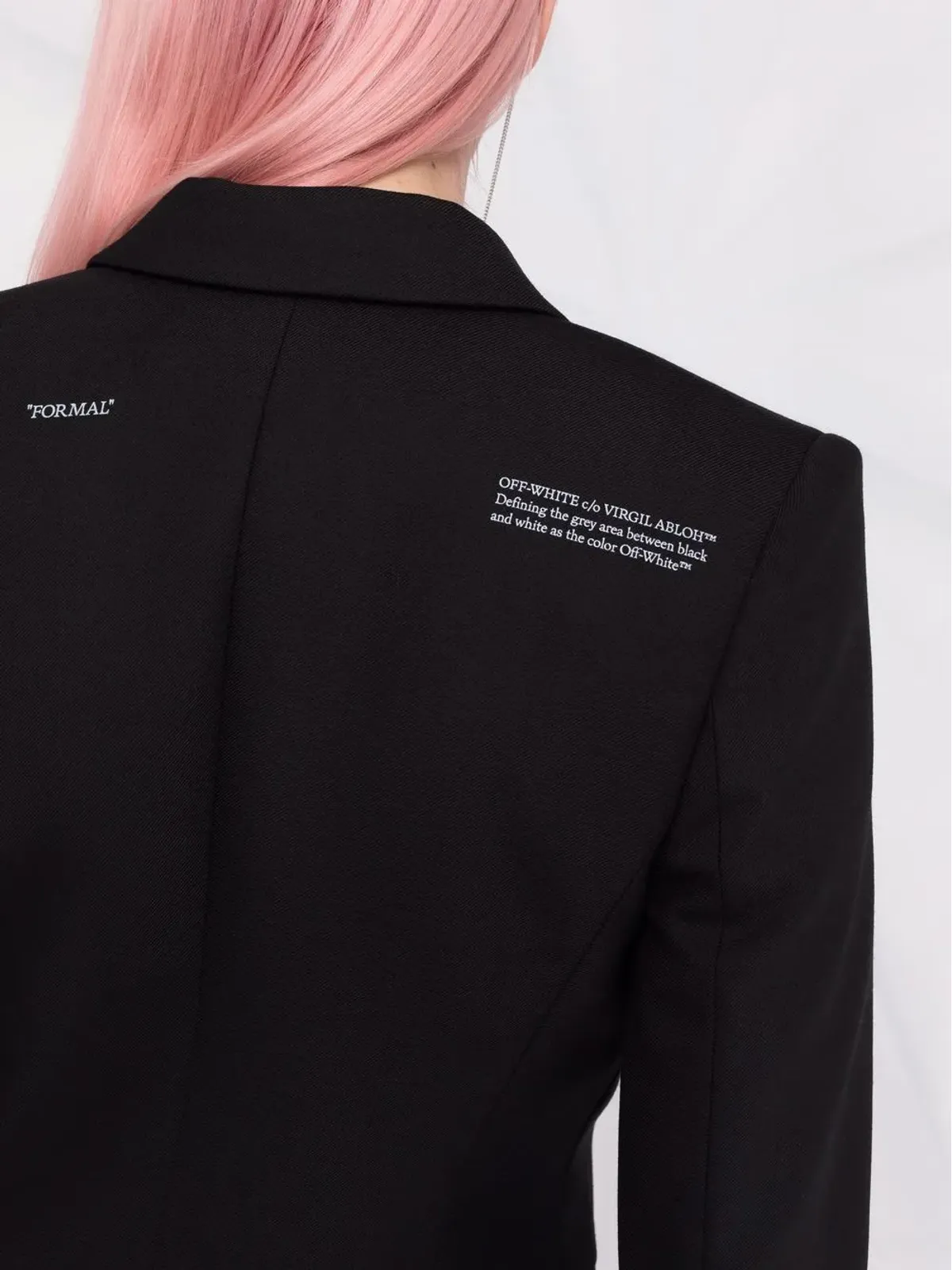 Off-White コーポレート・シングルブレスト・ブレザー - ブラック - 画像3