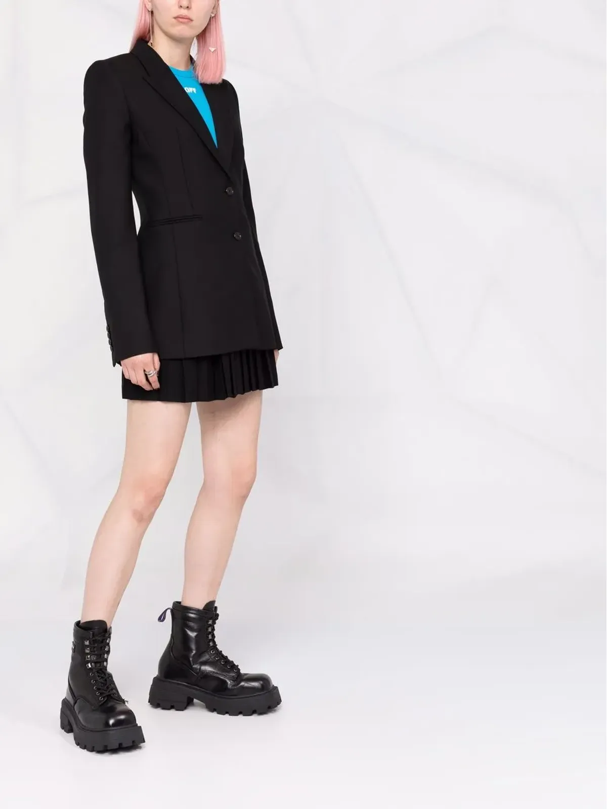 Off-White コーポレート・シングルブレスト・ブレザー - ブラック - 画像4