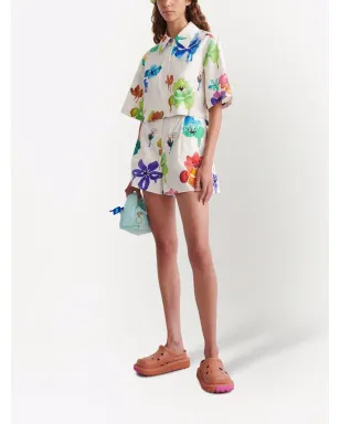 Off-White 水彩花柄プリント半袖シャツ - サムネイル2
