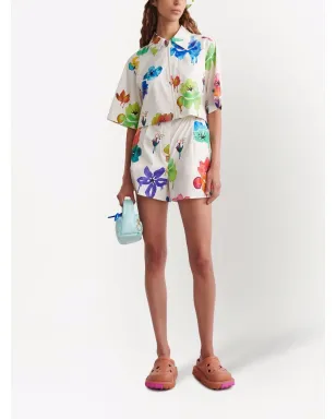 Off-White 水彩花柄プリント半袖シャツ - サムネイル3