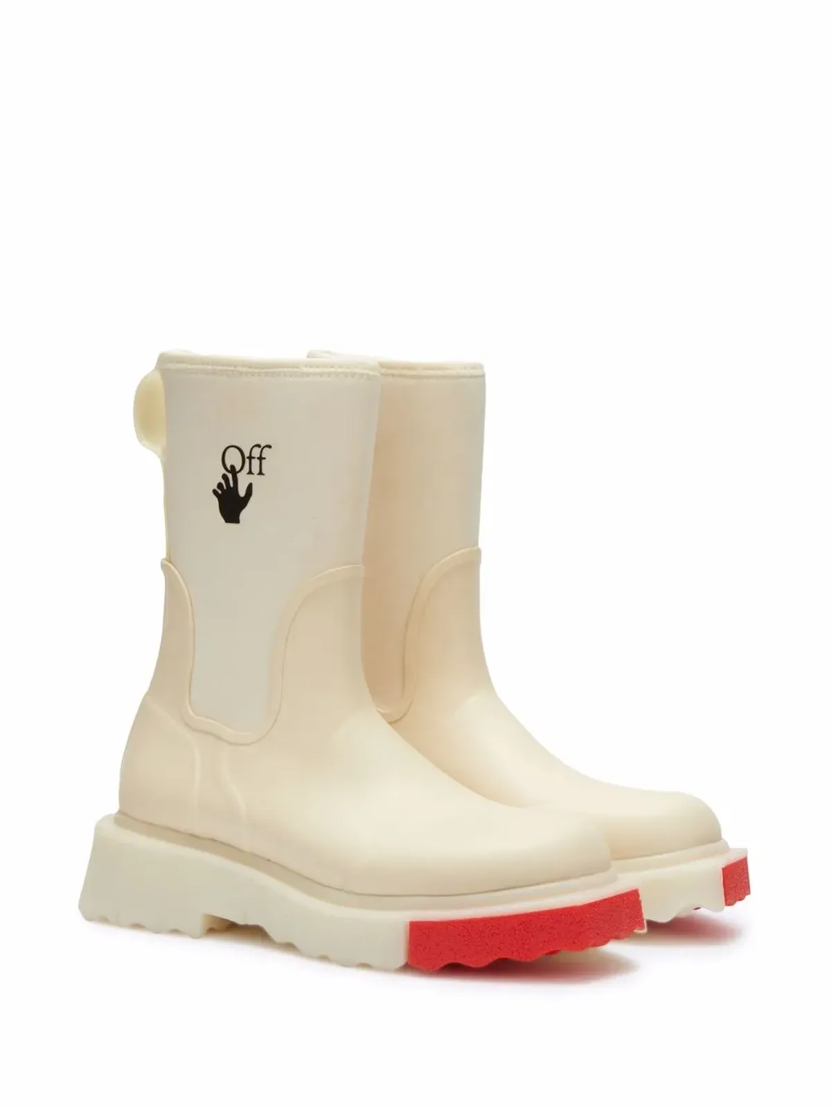 Off-White ロゴプリント レインブーツ - 画像2