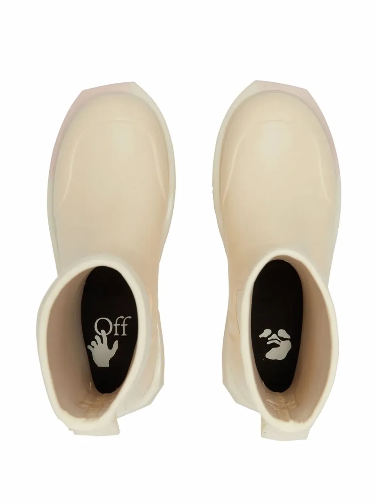 Off-White ロゴプリント レインブーツ - 画像4