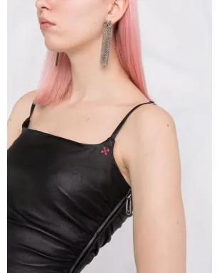 Off-White サイドジップディテール ストレッチドレス - ブラック - サムネイル3