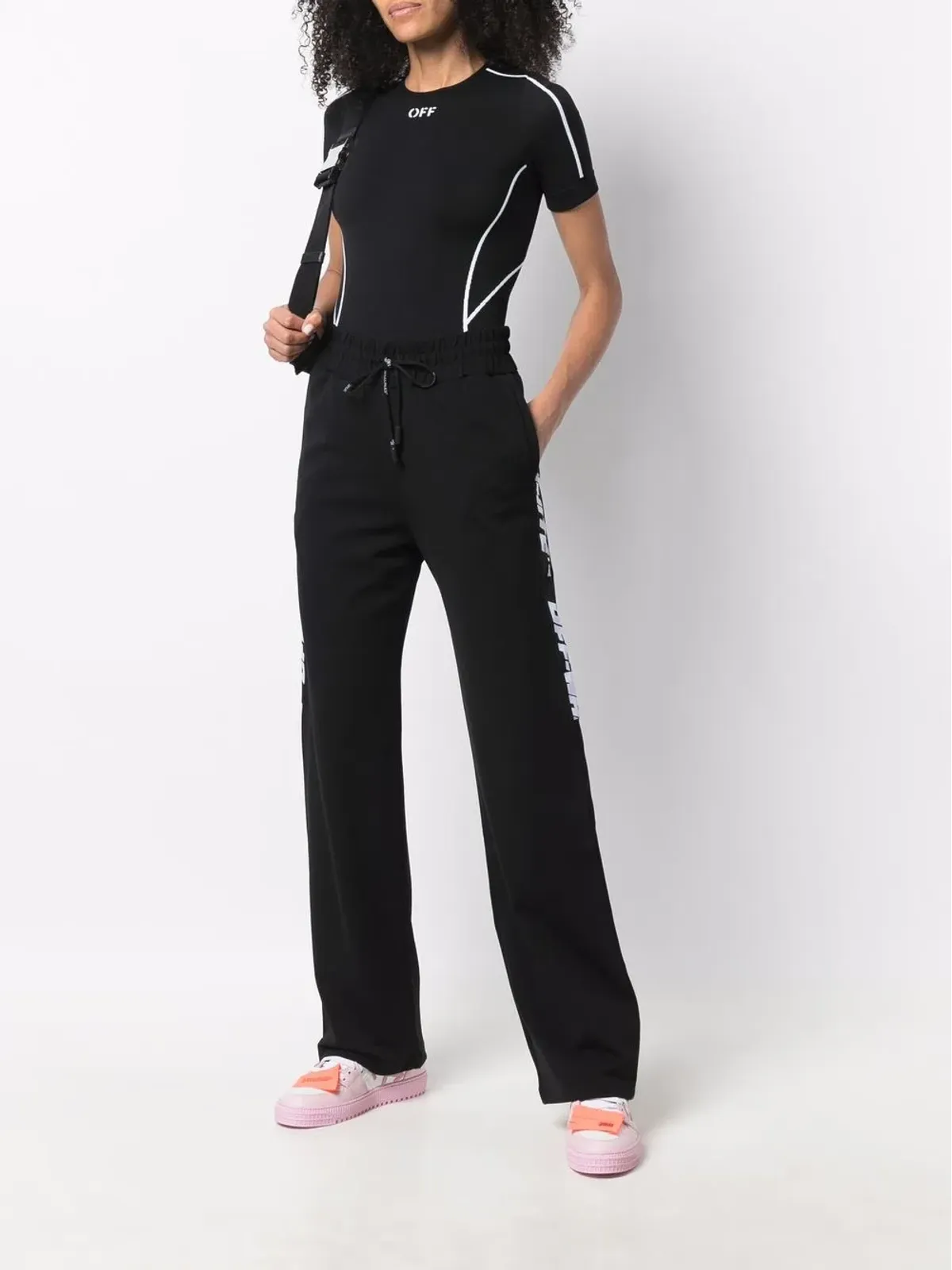 Off-White ロゴプリント トラックパンツ - 画像2