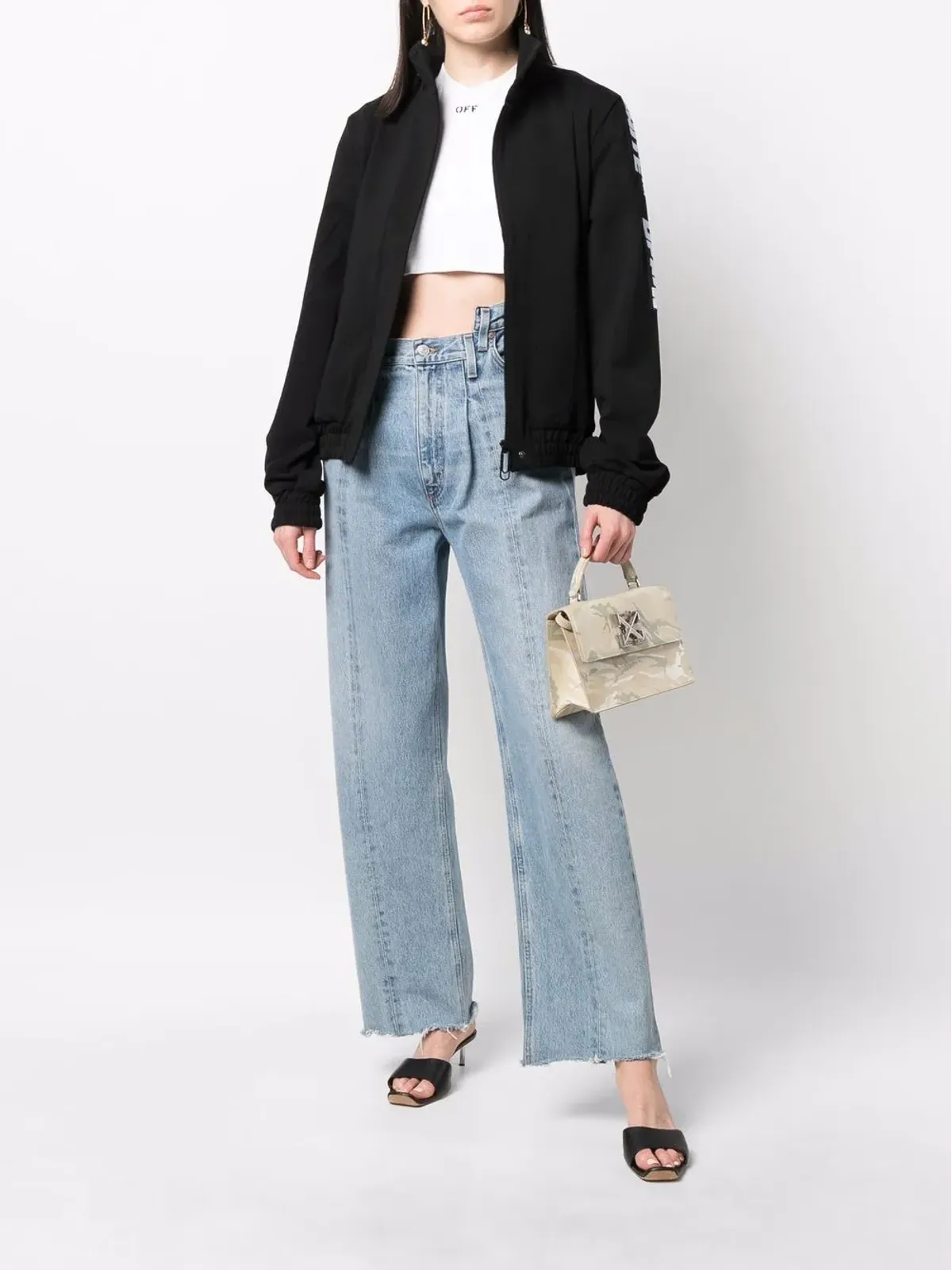 Off-White ロゴテープ トラックジャケット - ブラック - 画像2