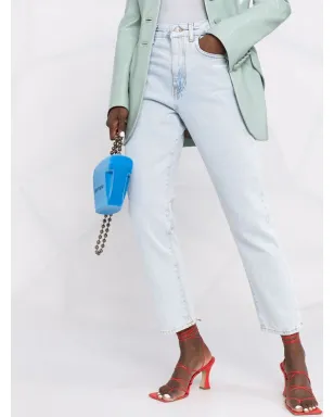 Off-White Diagプリント クロップドジーンズ - サムネイル5