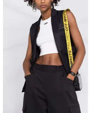 Off-White Off-Stamp ribbed crop top - サムネイル5