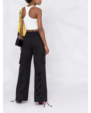 Off-White Off-Stamp ribbed crop top - サムネイル4