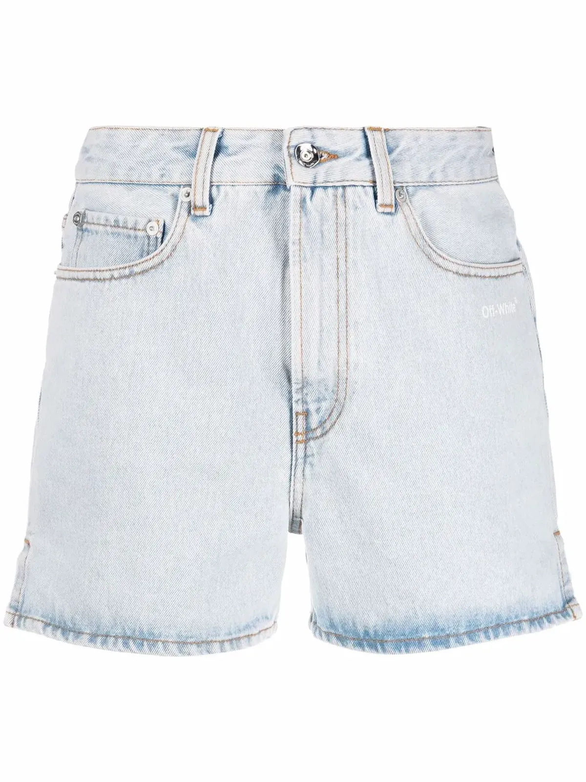 Off-White Diagプリント デニムショーツ - ブルー - 画像1