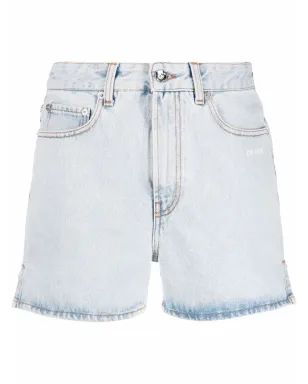 Off-White Diagプリント デニムショーツ - ブルー - サムネイル1