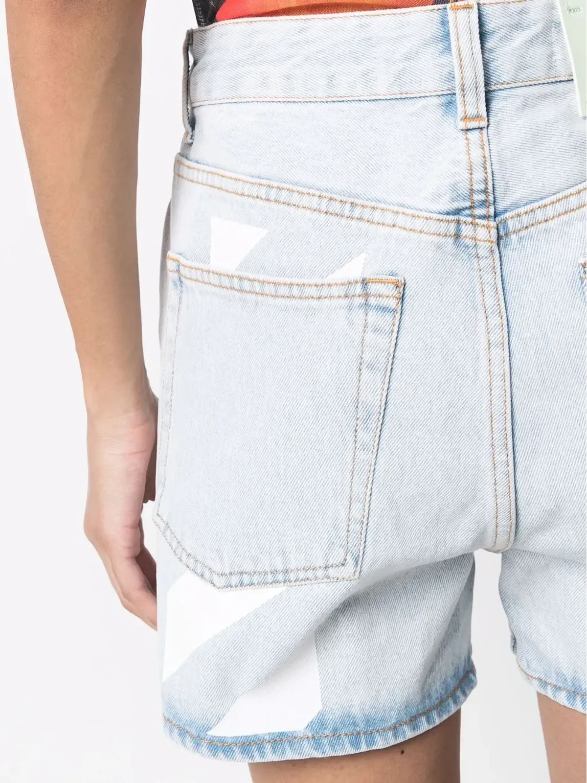 Off-White Diagプリント デニムショーツ - ブルー - 画像5