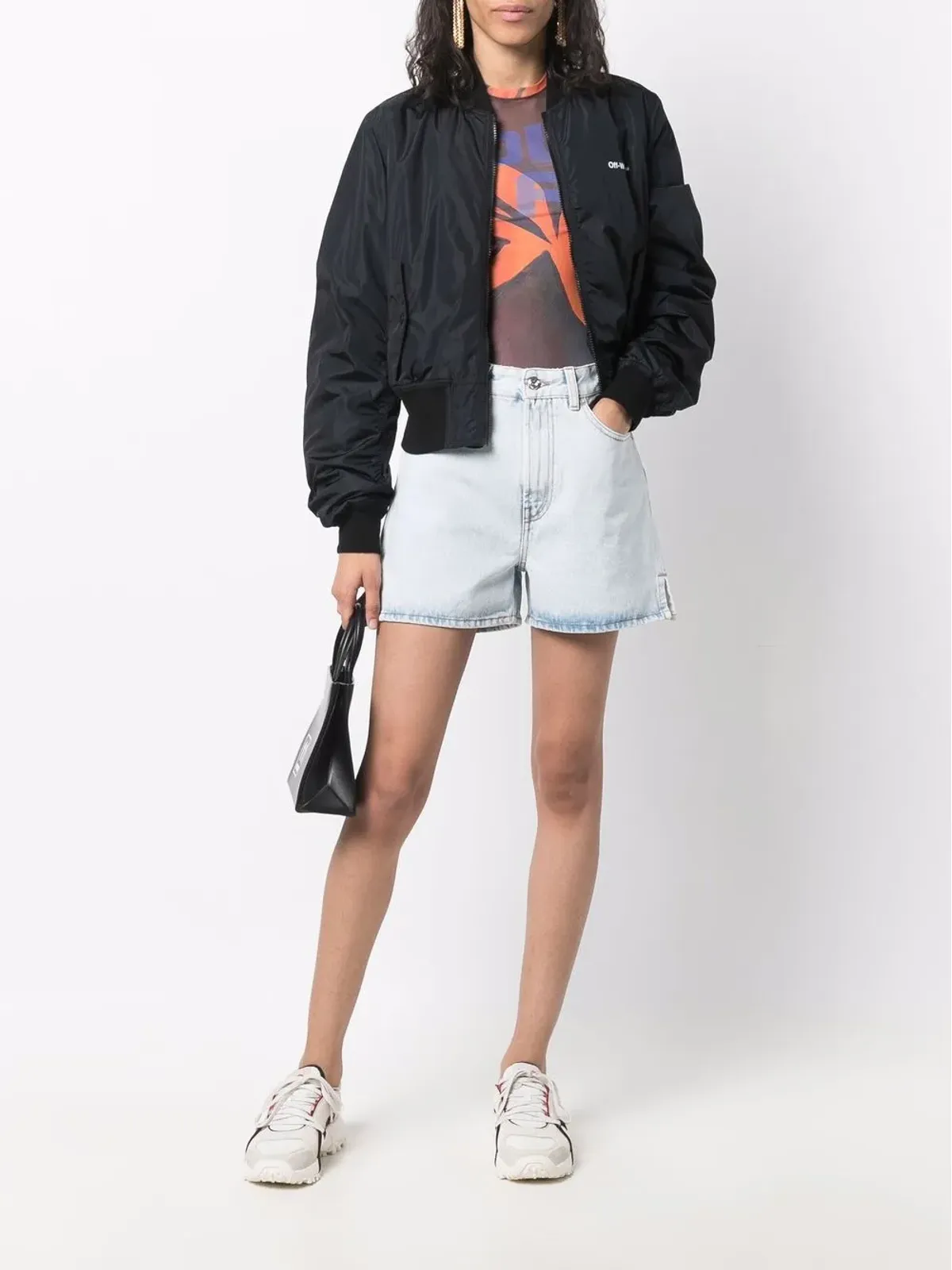 Off-White Diagプリント デニムショーツ - ブルー - 画像2