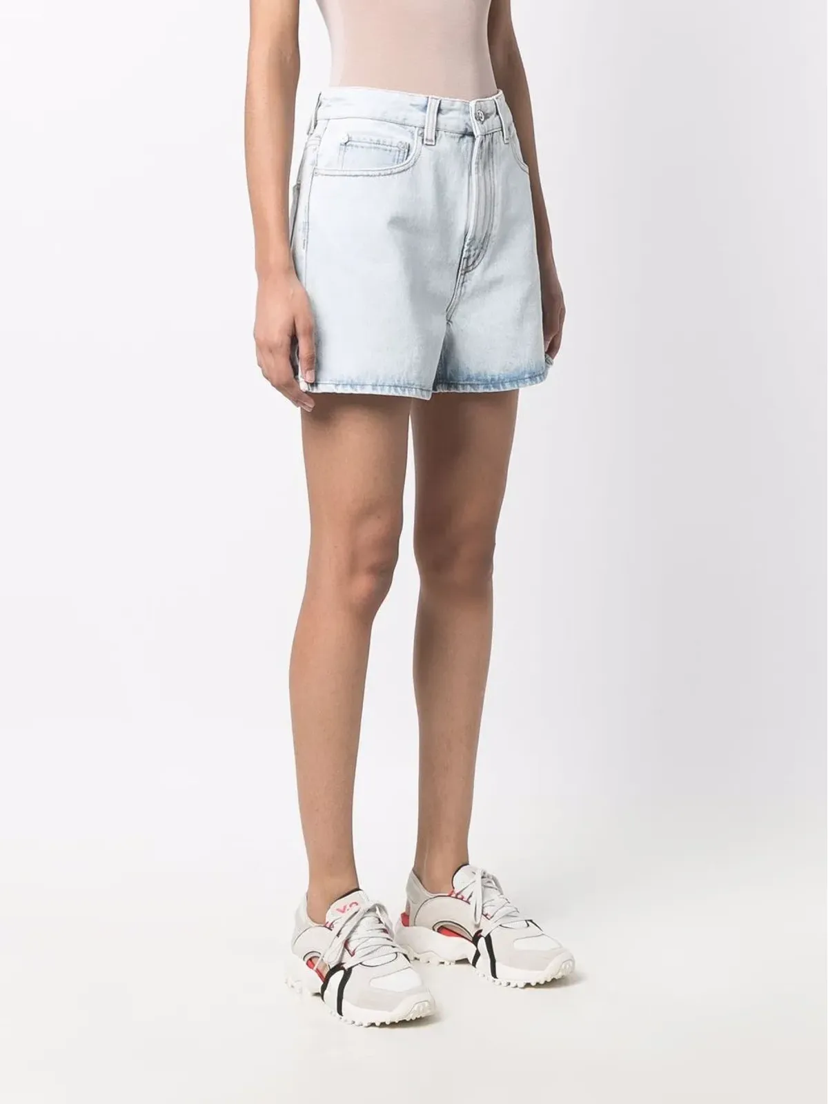 Off-White Diagプリント デニムショーツ - ブルー - 画像3