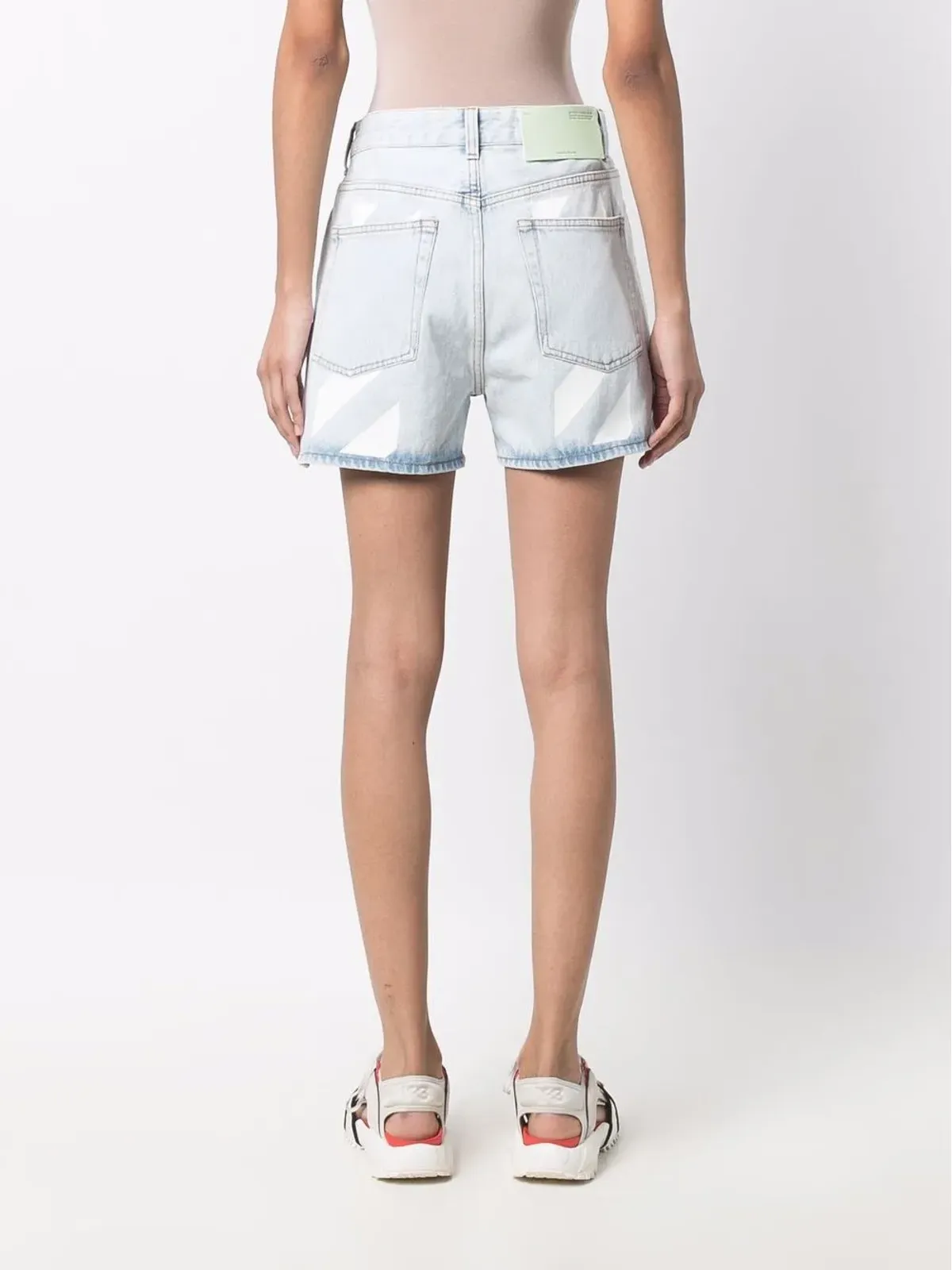 Off-White Diagプリント デニムショーツ - ブルー - 画像4